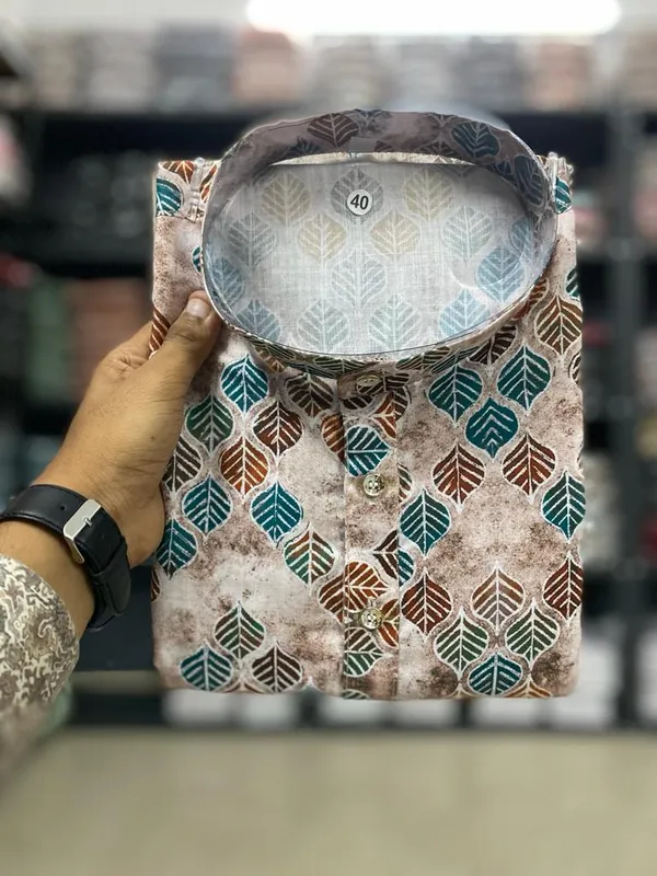 Trendy_Digital_Printed_Kurta_Men'S_Magic_Fabric_Only_Kurta