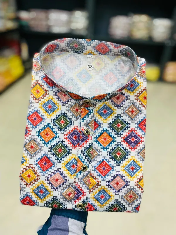 Trendy_Digital_Printed_Kurta_Men'S_Magic_Fabric_Only_Kurta