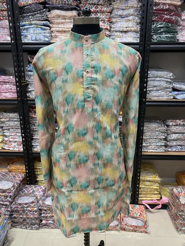 Trendy_Digital_Printed_Kurta_Men'S_Magic_Fabric_Only_Kurta
