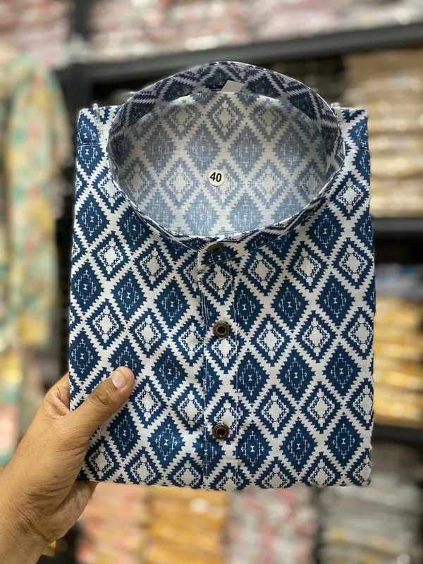 Trendy_Digital_Printed_Kurta_Men'S_Magic_Fabric_Only_Kurta