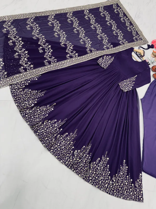 FOXDX_Women_Georgette_Kurta_Pant_Dupatta_Set