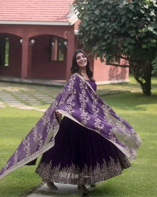 FOXDX_Women_Georgette_Kurta_Pant_Dupatta_Set