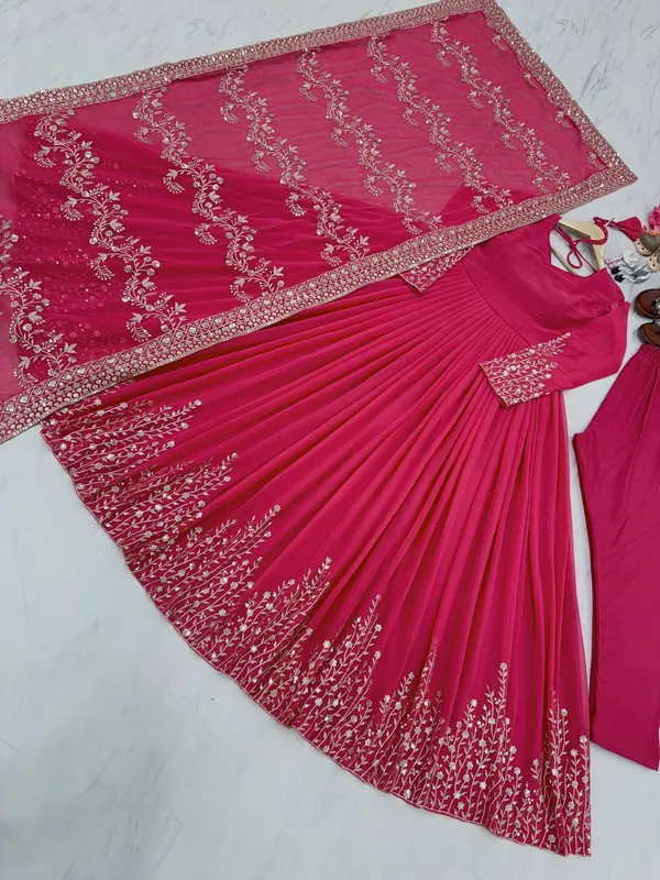FOXDX_Women_Georgette_Kurta_Pant_Dupatta_Set