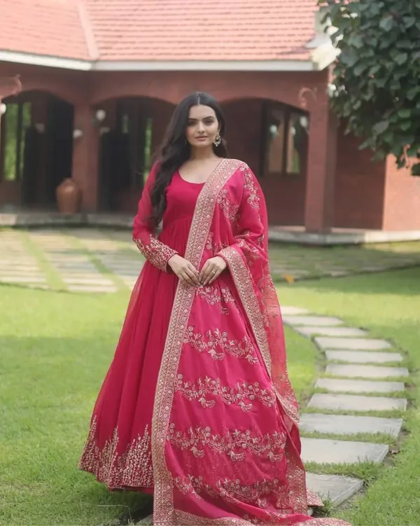 FOXDX_Women_Georgette_Kurta_Pant_Dupatta_Set