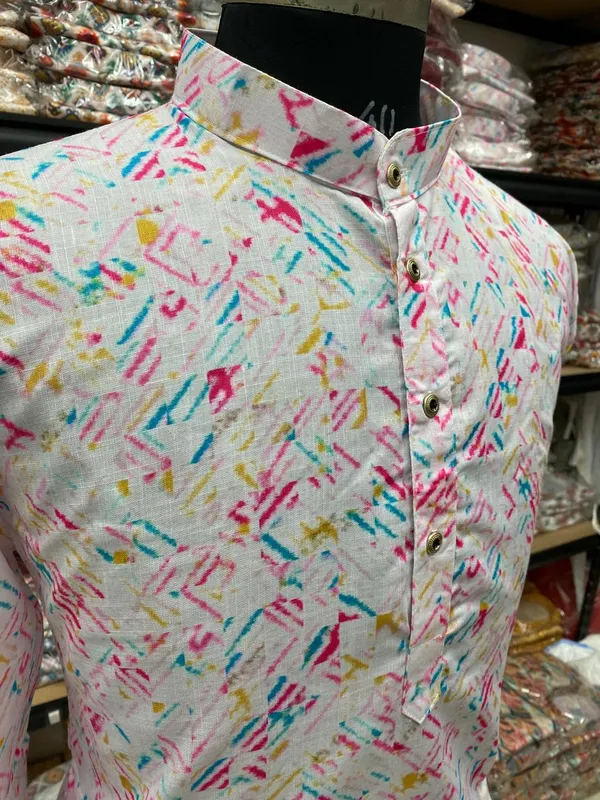 Trendy_Digital_Printed_Kurta_Men'S_Magic_Fabric_Only_Kurta