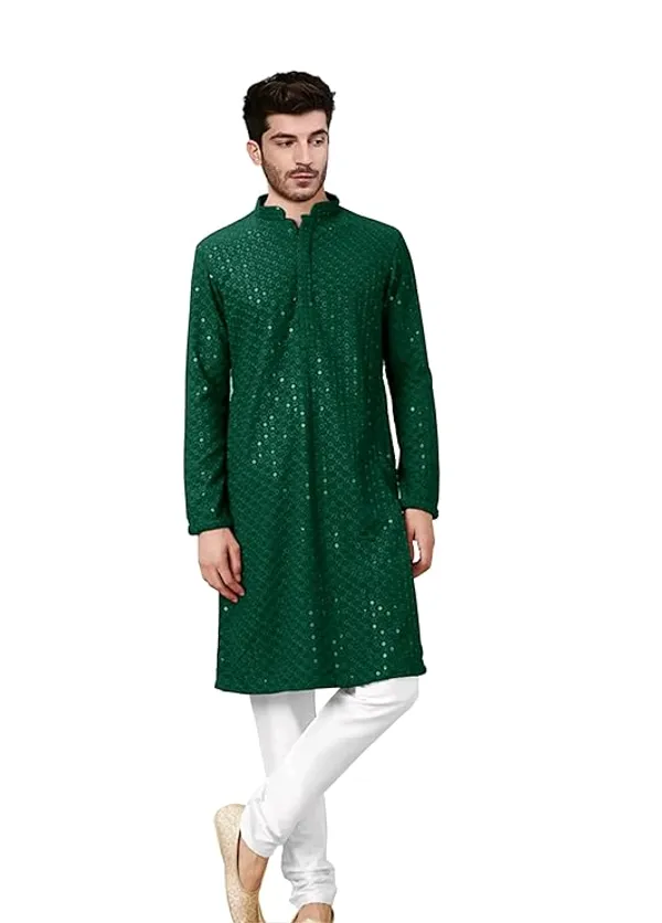 Men_Chikan_Embroidery_Pure_Rayon_Straight_Only_Kurta