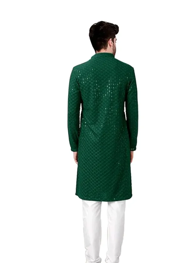 Men_Chikan_Embroidery_Pure_Rayon_Straight_Only_Kurta