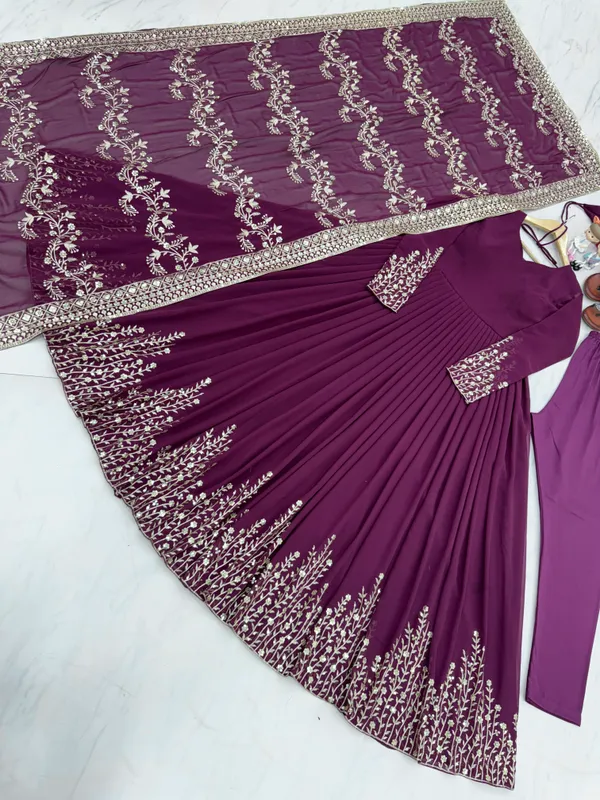 FOXDX_Women_Georgette_Kurta_Pant_Dupatta_Set