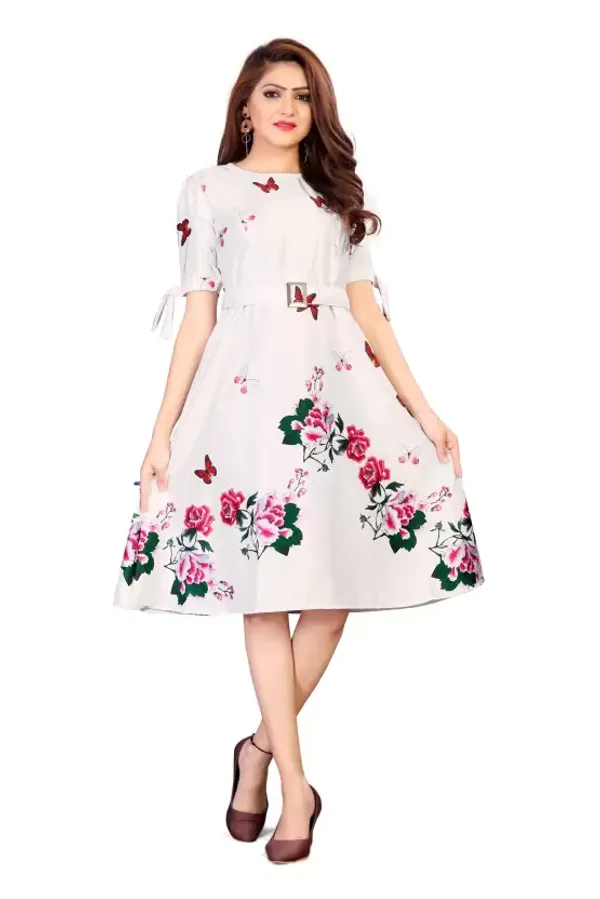 FOXDX_White_Women_Satin_Fit_And_Flare_Dress