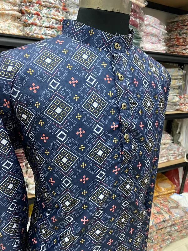 Trendy_Digital_Printed_Kurta_Men'S_Magic_Fabric_Only_Kurta