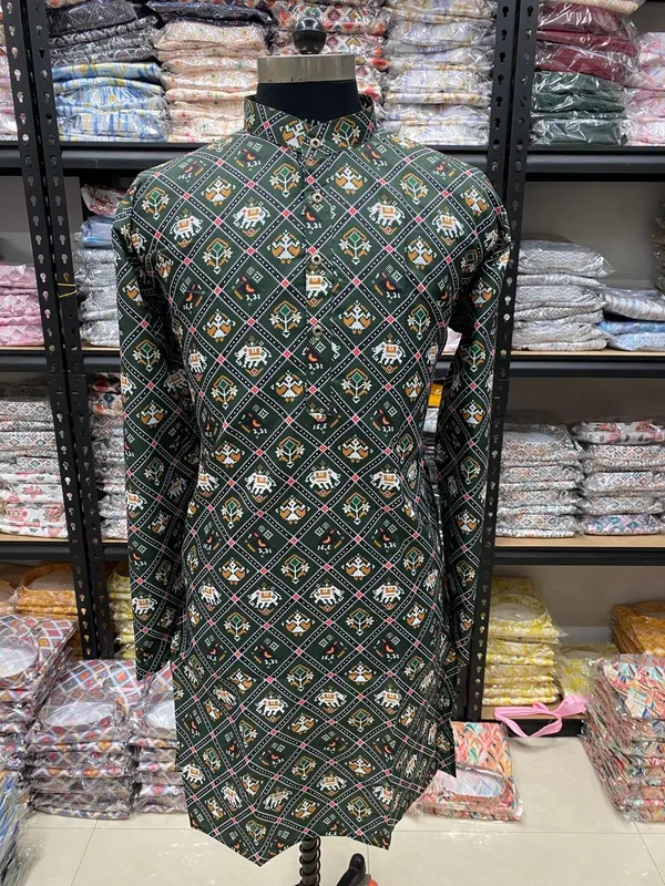 Trendy_Digital_Printed_Kurta_Men'S_Magic_Fabric_Only_Kurta