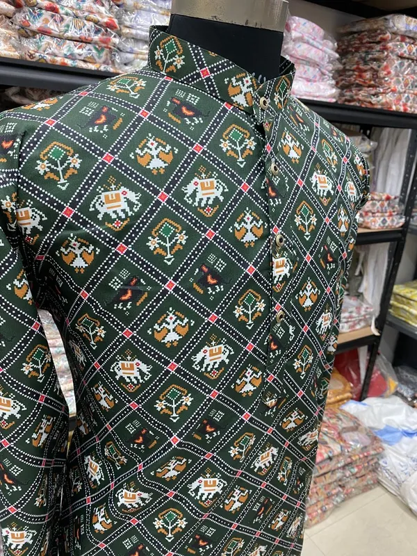 Trendy_Digital_Printed_Kurta_Men'S_Magic_Fabric_Only_Kurta