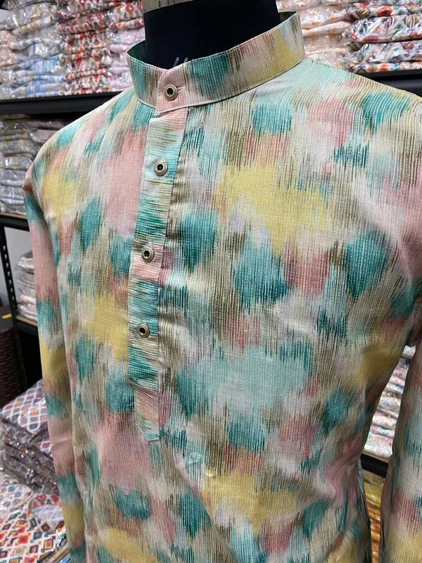 Trendy_Digital_Printed_Kurta_Men'S_Magic_Fabric_Only_Kurta