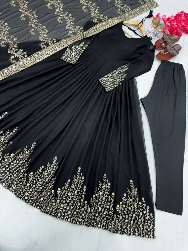 FOXDX_Women_Georgette_Kurta_Pant_Dupatta_Set