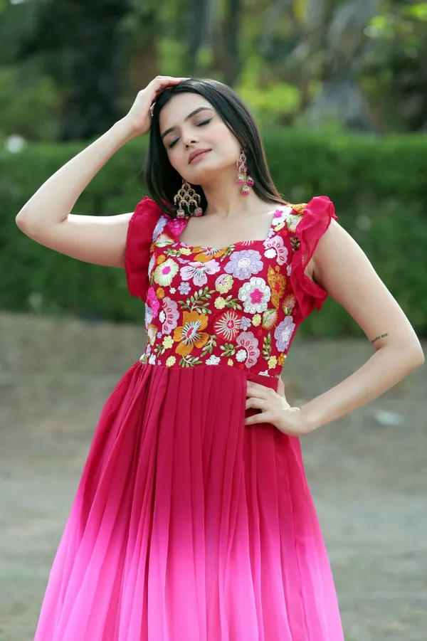 FOXDX_Pink_Women_Embroidered_Anarkali_Gown_Kurta
