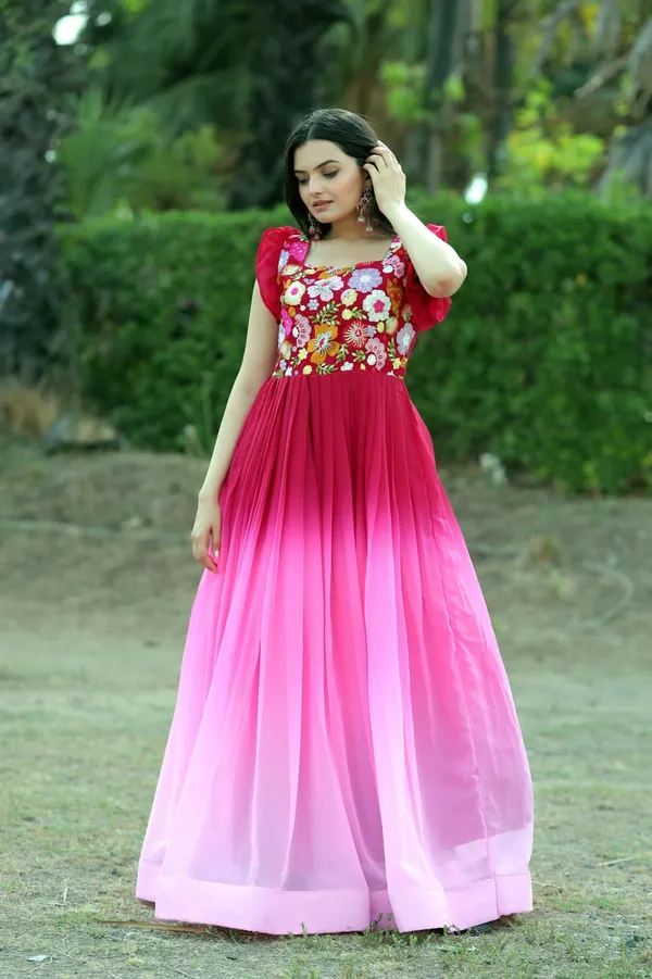 FOXDX_Pink_Women_Embroidered_Anarkali_Gown_Kurta