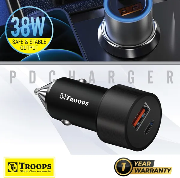 TROOPS_Black_Mobile_Car_Charger_With_Dual_USB