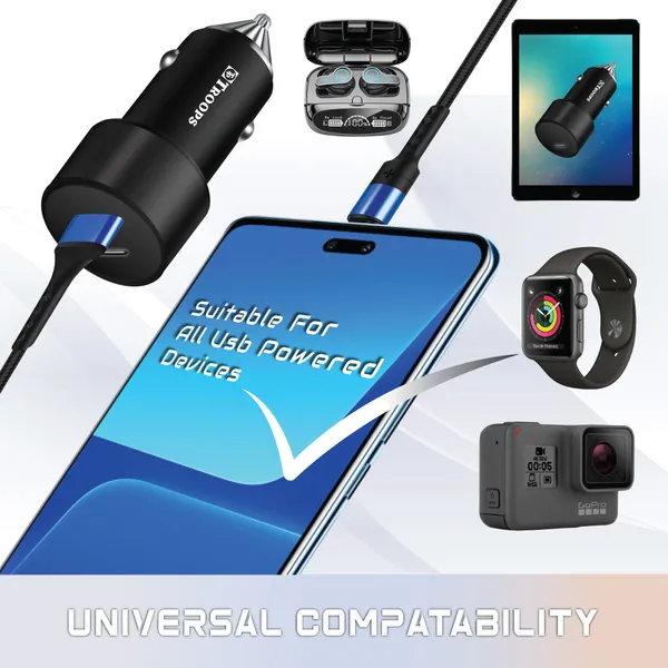 TROOPS_Black_Mobile_Car_Charger_With_Dual_USB