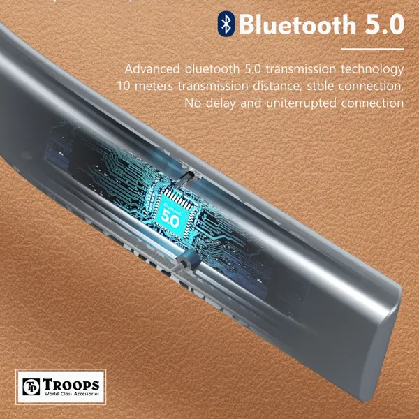 TP_TROOPS_Wireless_in_Ear_Bluetooth_Magnetic_Earbuds_Neckband_with_ENC_Mic,_60HR_Playtime_Bluetooth_Headset__(Brown,_In_the_Ear)
