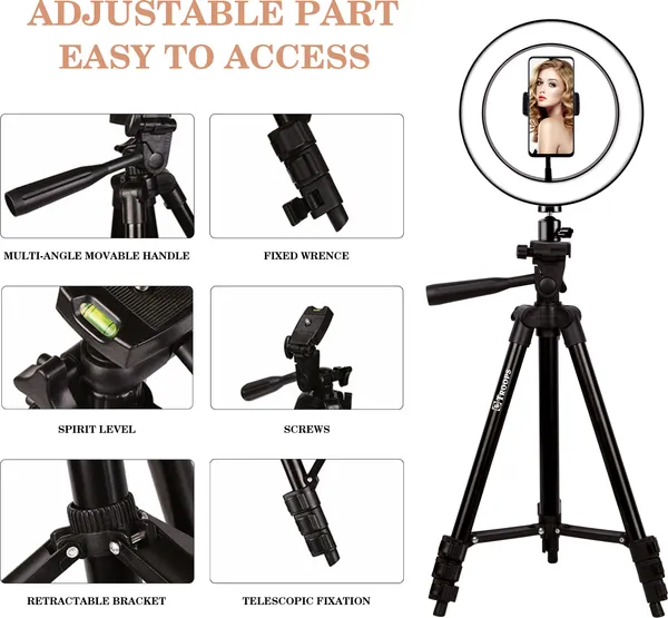 TROOPS_Black_Aluminium_DSLR/SLR_Camera_&_Video_Camera_&_Telescope_&_Advanced_Point_&_Shoot_Camera_Tripod_Stand
