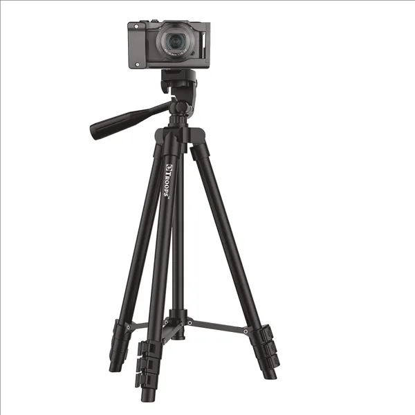 TROOPS_Black_Tripod_Stand_Aluminium_Video_Camera_&_Mobile_&_DSLR/SLR_Camera_&_Shoot_Camera_.