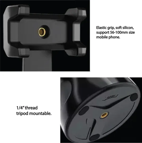 TROOPS_Black_Aluminium_Video_Camera_&_Mobile_&_DSLR/SLR_Camera_&_Point_&_Shoot_Camera_Tripod_Stand