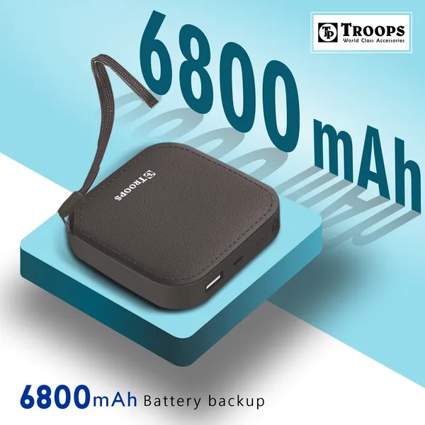 TP_TROOPS_6800_mAh_Power_Bank__(Black,_Lithium-ion,_Fast_Charging_for_Mobile)