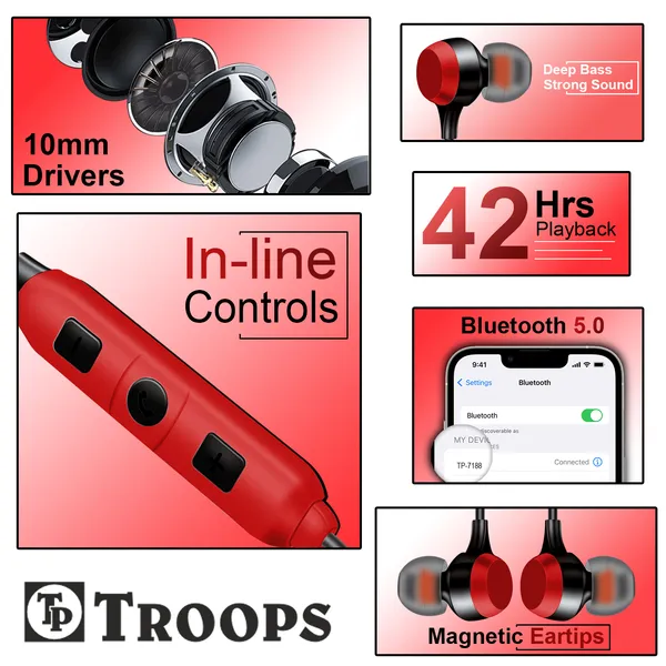 TP_TROOPS_In-Ear_Bluetooth_5.0_Neckband_with_Mic,_Hi-Fi_Stereo_Sound_Neckband,30Hrs_Playtime,