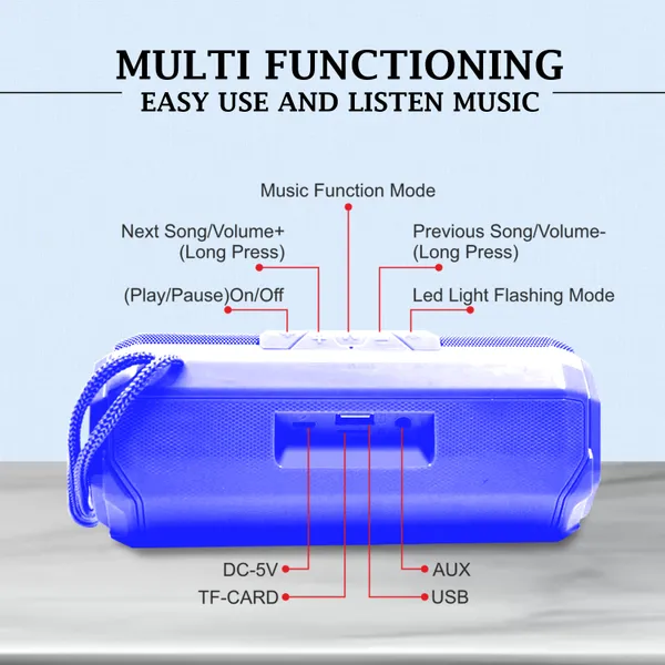 TROOPS_Portable_Bluetooth_Speaker_With__Wireless_Speaker__Hi-fi_Stereo_Sound_Surround_Upto_10Hours_Playback