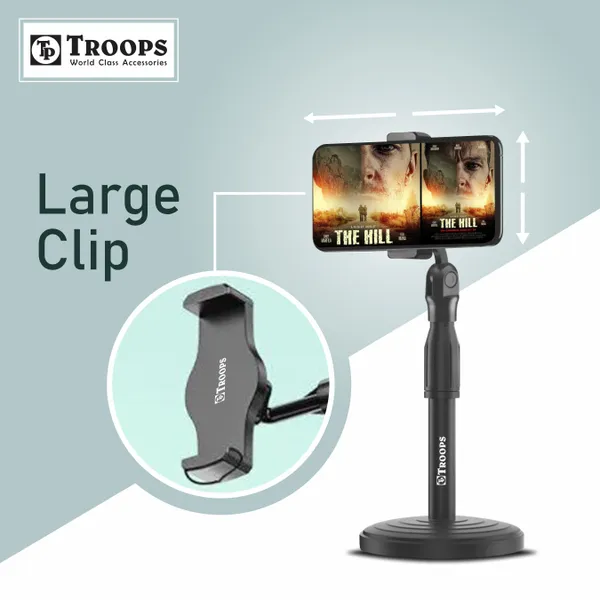 TP_TROOPS_Tabletop_Universal_Mobile_Stand_for_Table_with_Adjustable_Height,_360_Degree_Rotation_Mobile_Holder_for_Table_and_Bed