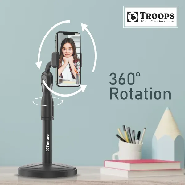 TP_TROOPS_Tabletop_Universal_Mobile_Stand_for_Table_with_Adjustable_Height,_360_Degree_Rotation_Mobile_Holder_for_Table_and_Bed