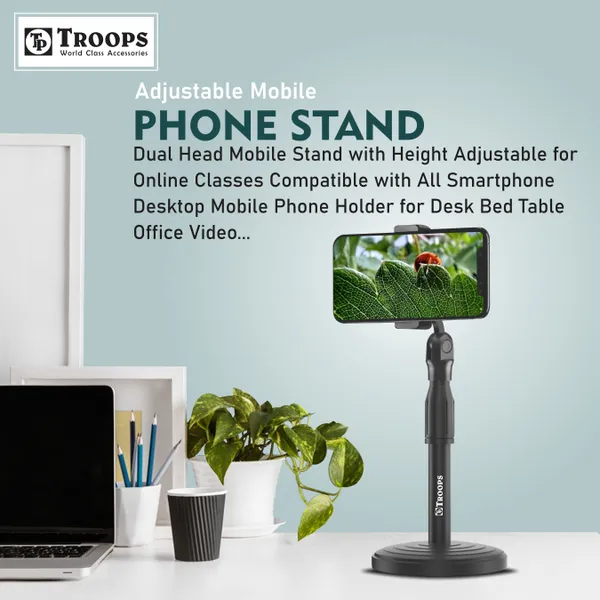 TP_TROOPS_Tabletop_Universal_Mobile_Stand_for_Table_with_Adjustable_Height,_360_Degree_Rotation_Mobile_Holder_for_Table_and_Bed