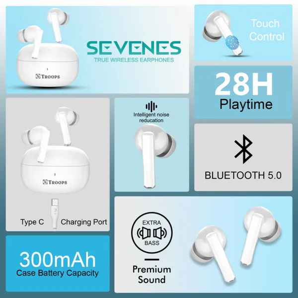 TP_TROOPS_Truly_Wireless_Earbuds_with_28Hr_Playtime,Quad_Mic_with_ENC,Low_Latency,_BT_v5.0_Bluetooth_Headset__(White,_True_Wireless)