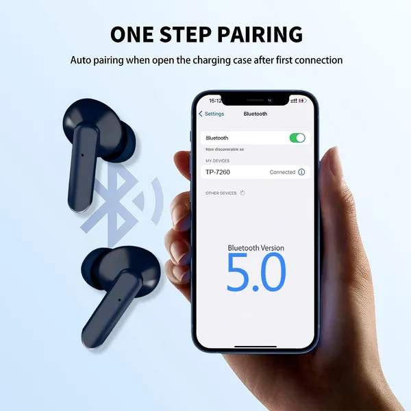 TP_TROOPS_Truly_Wireless_Earbuds_with_32Hr_Playtime,Quad_Mic_with_ENC,Low_Latency,_BT_v5.0_Bluetooth_Headset__(Blue,_True_Wireless)Be_the_first_to_Review_this_product
