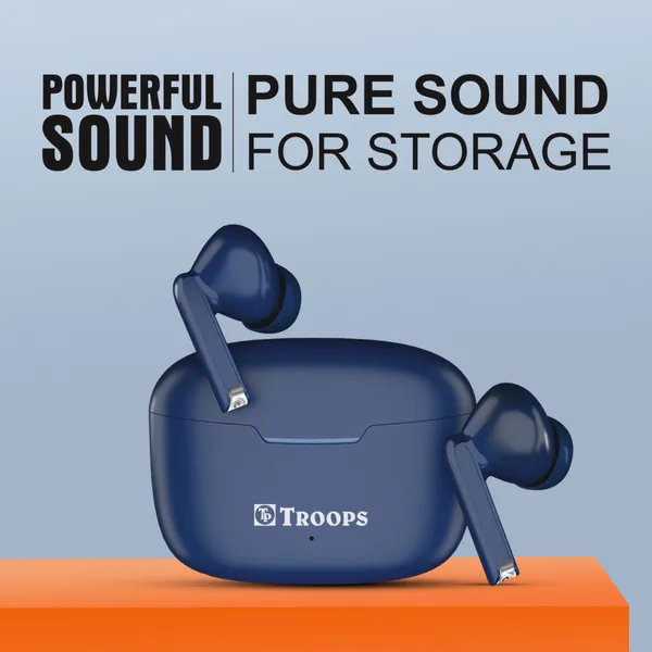 TP_TROOPS_Truly_Wireless_Earbuds_with_32Hr_Playtime,Quad_Mic_with_ENC,Low_Latency,_BT_v5.0_Bluetooth_Headset__(Blue,_True_Wireless)Be_the_first_to_Review_this_product