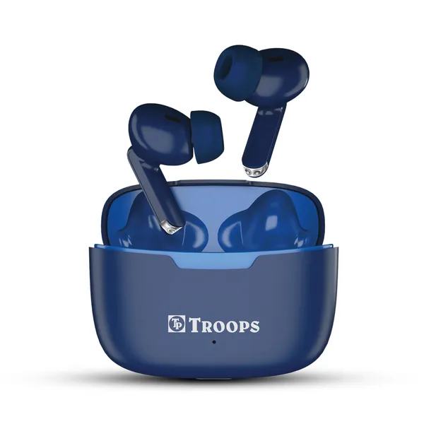 TP_TROOPS_Truly_Wireless_Earbuds_with_32Hr_Playtime,Quad_Mic_with_ENC,Low_Latency,_BT_v5.0_Bluetooth_Headset__(Blue,_True_Wireless)Be_the_first_to_Review_this_product