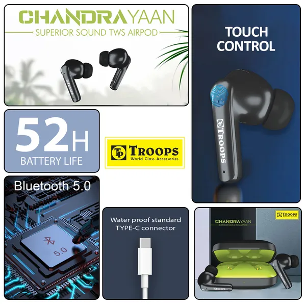 TROOPS_Buds_Truly_Wireless_Earbuds_52H_Playtime,_Quad_Mic_with_ENC,10mm,BTv5.0_Bluetooth_Headset__(Black,_True_Wireless)