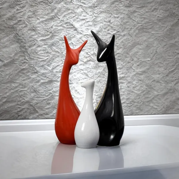Black,_Red_And_White_Lucky_Charm_Deer_Family_For_Home_Decor_|_Statues_For_Good_Luck_|_Office_Desk_Showpiece_|_Decorative_&_Gifting_Items_|_Figurines_&_Idols_|_Royal_Collection_|_Antique