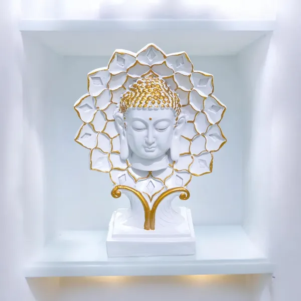 LITTLE_HOMES_Sunface_Buddha_Showpieces_for_Home_Decor,_Anniversary,_Wedding,_Office_Desk_Decorative_&_Gifting_Items_|_Figurines_&_Idols_|_Antique_Art_statue_|_Artifacts_for_home_decor_|_White