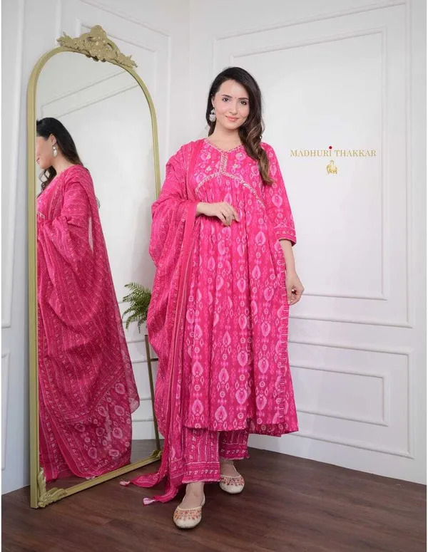 Red_Viscose_Rayon_Printed_Ethnic_Set_For_Women