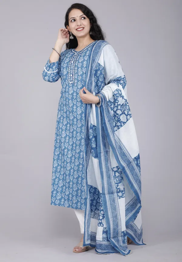 Blue_Viscose_Rayon_Embroidered_Ethnic_Set_For_Women