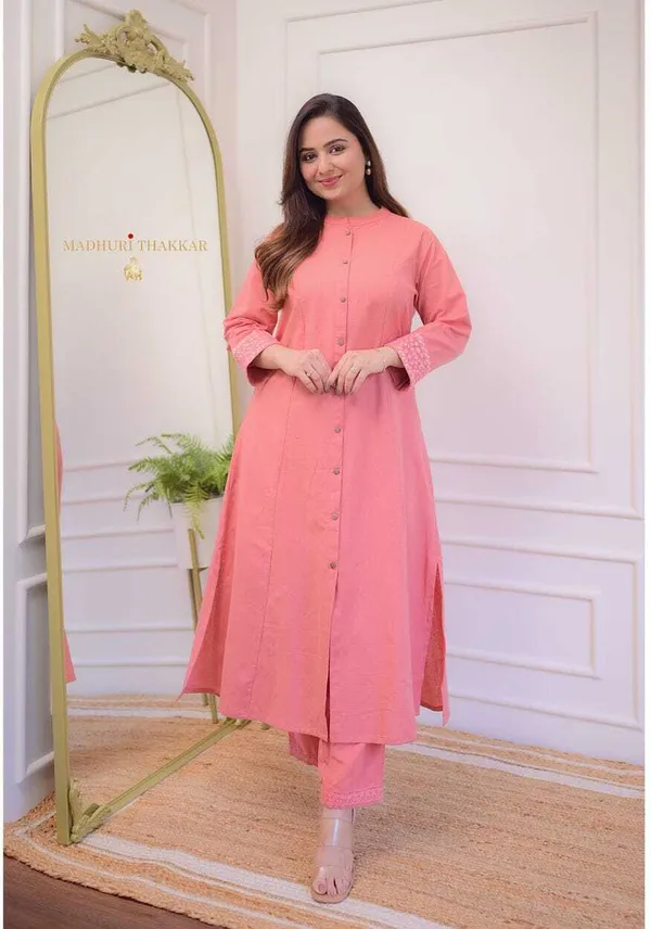 Pink_Viscose_Rayon_Self_Design_Ethnic_Set_For_Women