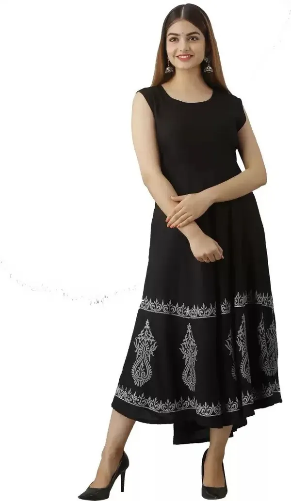 Maroon_Viscose_Rayon_Block_Print_Kurta_Set_For_Women