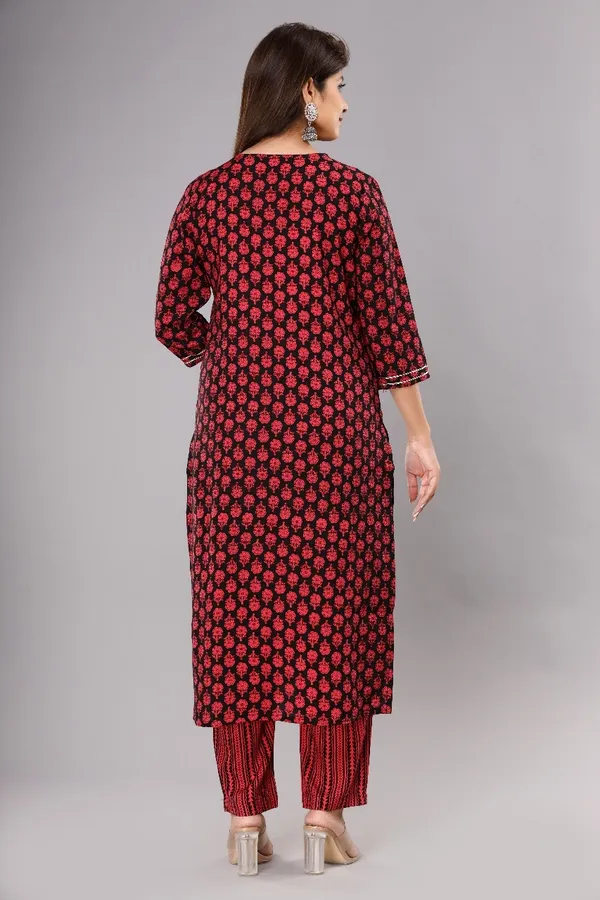 Red_Viscose_Rayon_Embroidered_Ethnic_Set_For_Women