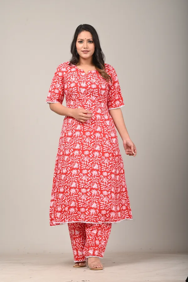Red_Cotton_Rayon_Printed_Ethnic_Set_For_Women