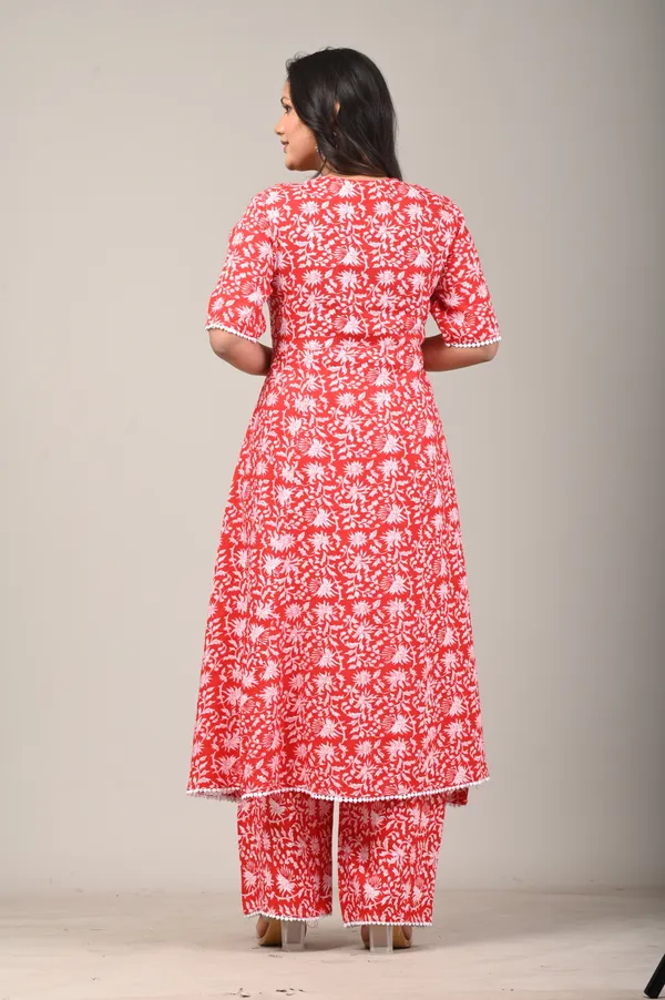 Red_Cotton_Rayon_Printed_Ethnic_Set_For_Women