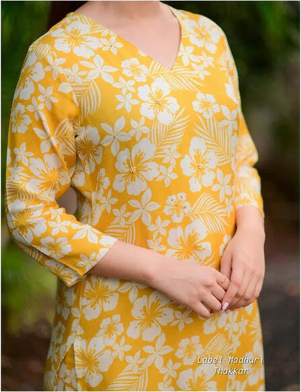 Yellow_Cotton_Rayon_Printed_Ethnic_Set_For_Women