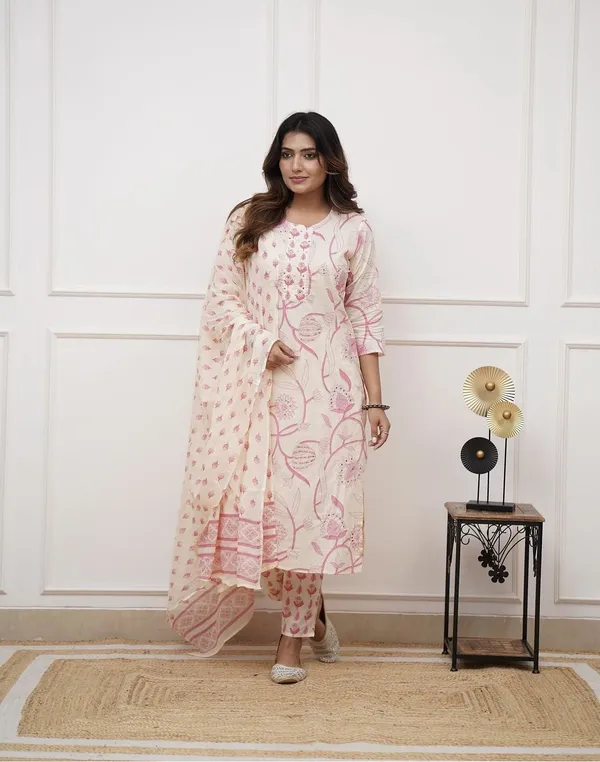 Green_Viscose_Rayon_Floral_Print_Ethnic_Set_For_Women