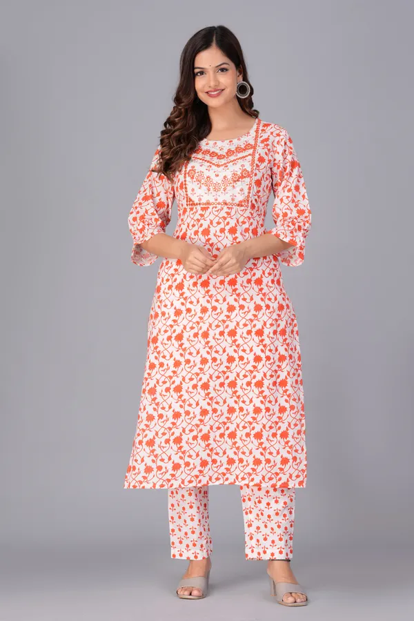 Yellow_Viscose_Rayon_Embroidered_Ethnic_Set_For_Women