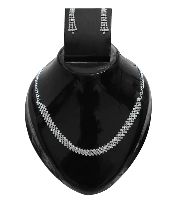 Latest_Traditional_Gold/Silver_Plated_Pearl_Beaded_Necklace_Jewellery_Set_for_Women/Girls
